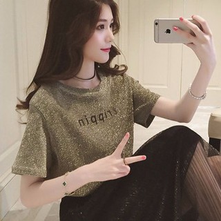 Túi Đeo Chéo Thời Trang Chất Lượng Cao Cho Nữ❀♤ Áo Thun Lụa Cổ Tròn Dáng Rộng Thiết Kế Trẻ Trung Cho Nữ