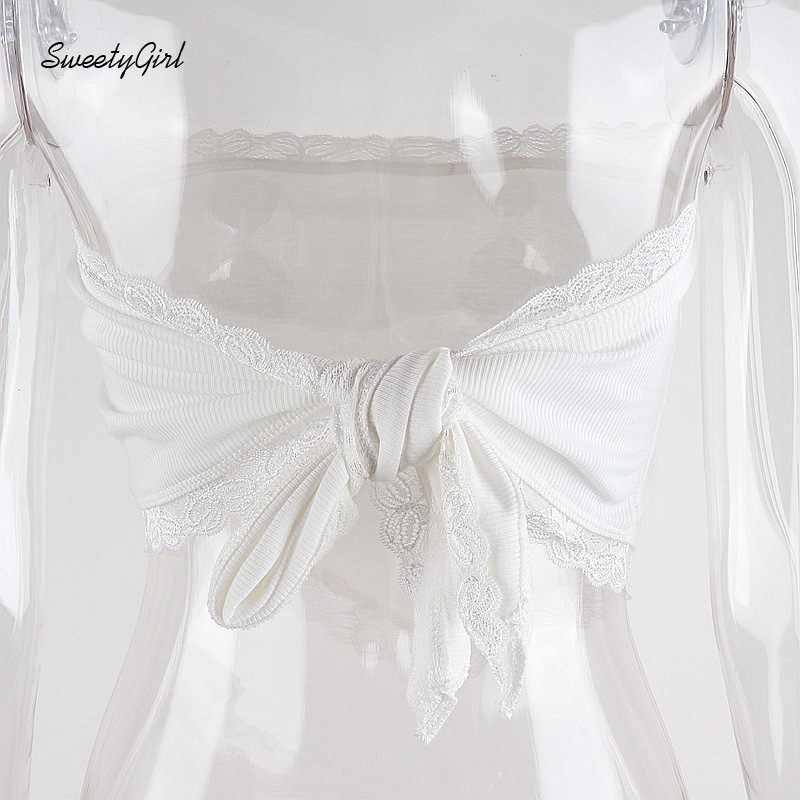 Áo Ống Ren Màu Trơn Trễ Vai Quyến Rũ Dành Cho Nữ