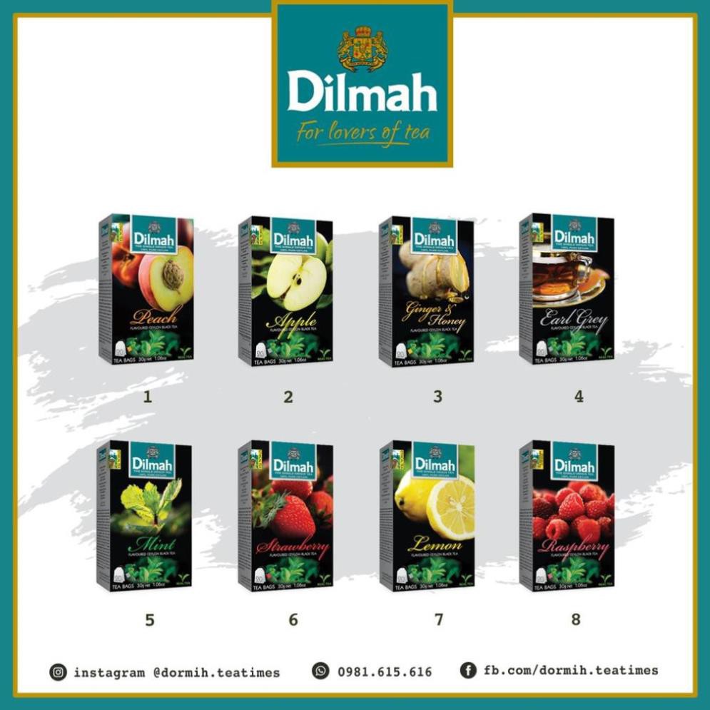 Trà Dilmah Ceylon Black Tea - trà đen hương dâu, đào, bạc hà, táo, chanh, bá tước,...