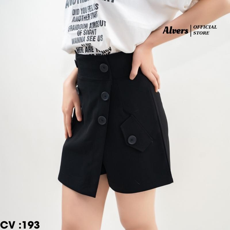 Quần giả váy nữ Top Fashion quần sooc giả chân váy nữ ngắn 3 khuy vạt lệch Full size A3.193