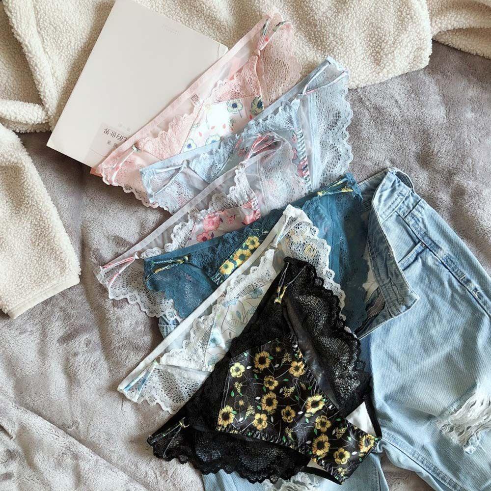 SOMEDAYZL Quần Lót Lưng Thấp Thoáng Khí Phong Cách Hàn Quốc Quyến Rũ Cho Nữ