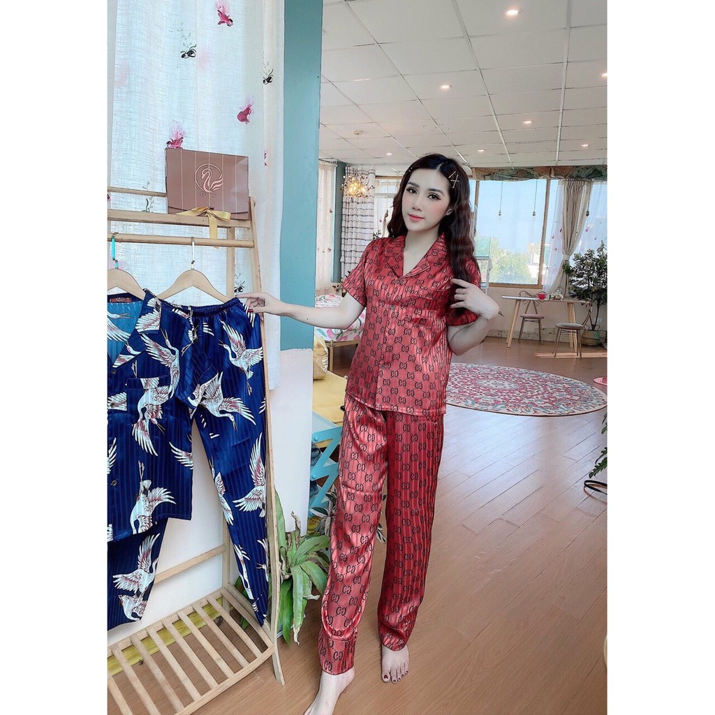 Bộ lụa dài tay nữ
