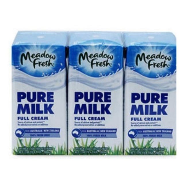 (Date T7.2024) Thùng 24 hộp Sữa tươi tiệt trùng nguyên kem không đường Meadow Fresh 200ml