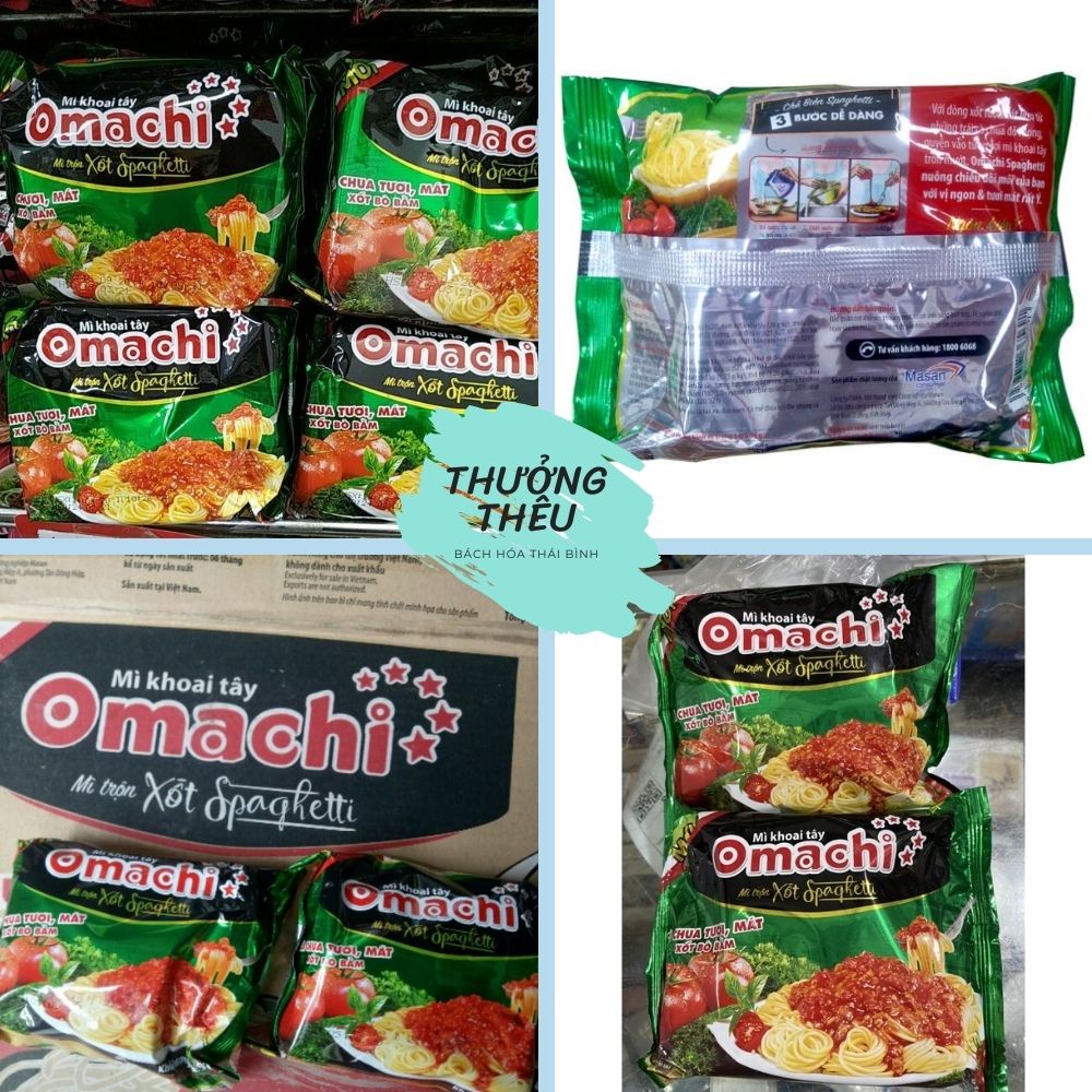 5 Gói x 91g Mì tôm Trộn Khoai Tây Omachi Xốt Spaghetti