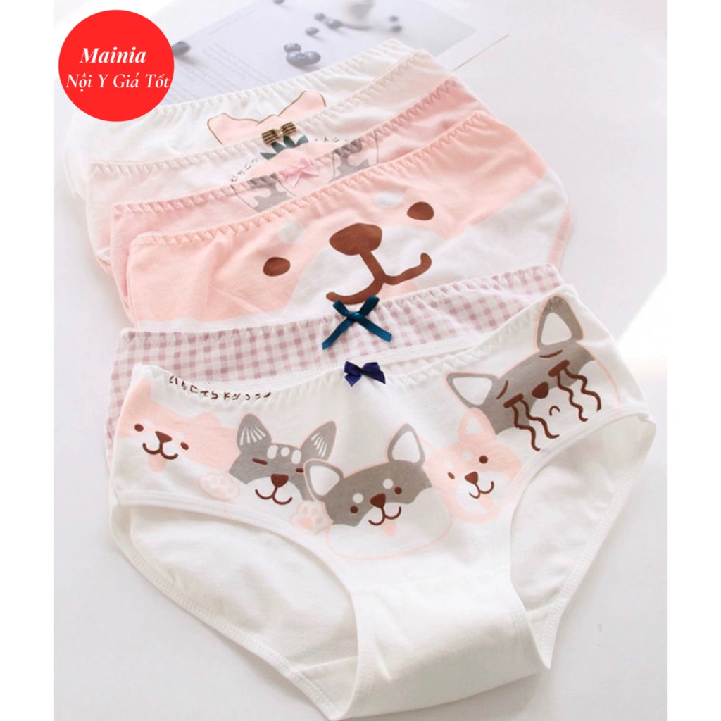Quần Nữ Cotton Hoạt Hình 5 Kiểu Cún Yêu Quần Chíp Siêu Dễ Thương Hàng Loại 1 Cao Cấp Rẻ Đẹp Mainia Shop