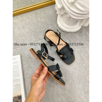 VIP GIÀY SANDAL QUAI HẬU NỮ SHU STORE - SANDAL NỮ THỜI TRANG QUAI NGANG ĐẾ BỆT 1CM