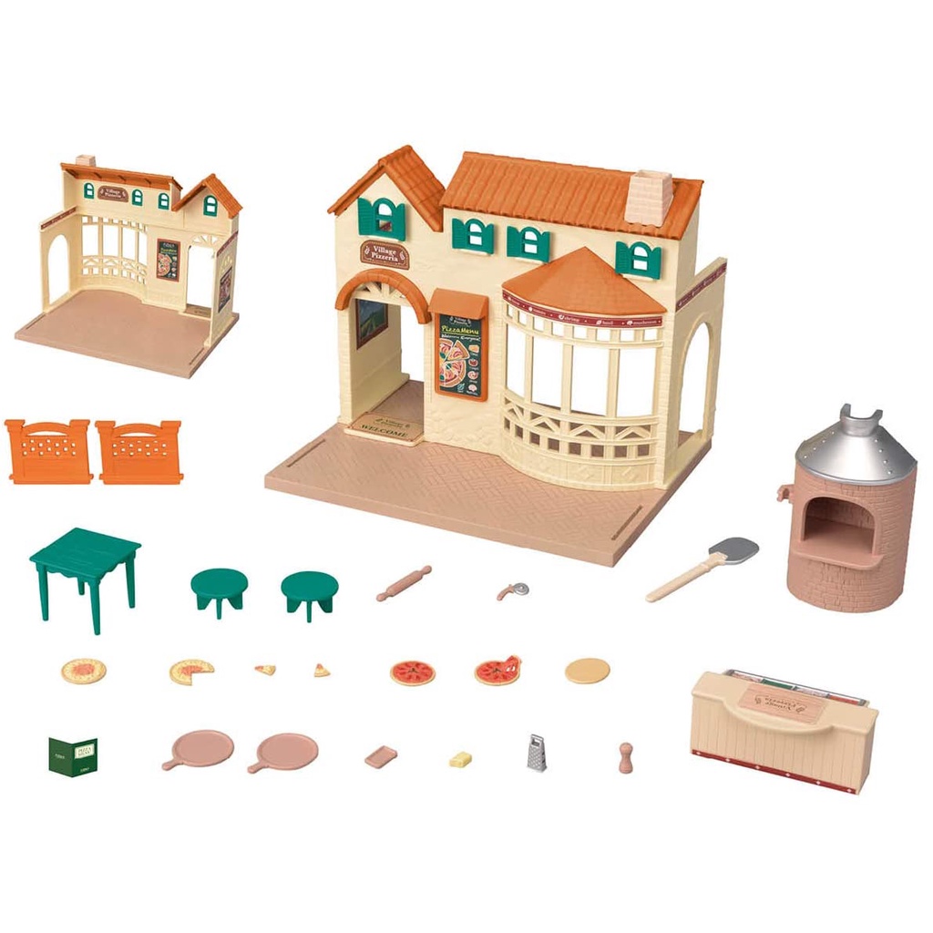 Sylvanian Families Calico Critters Tiệm Bánh Pizza Village Pizzeria