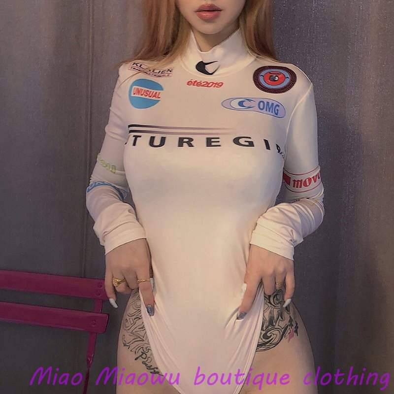 Đồ bơi bó sát tay dài trắng áo thể thao sát háng cổ cao ôm body ulzzang trắng | BigBuy360 - bigbuy360.vn