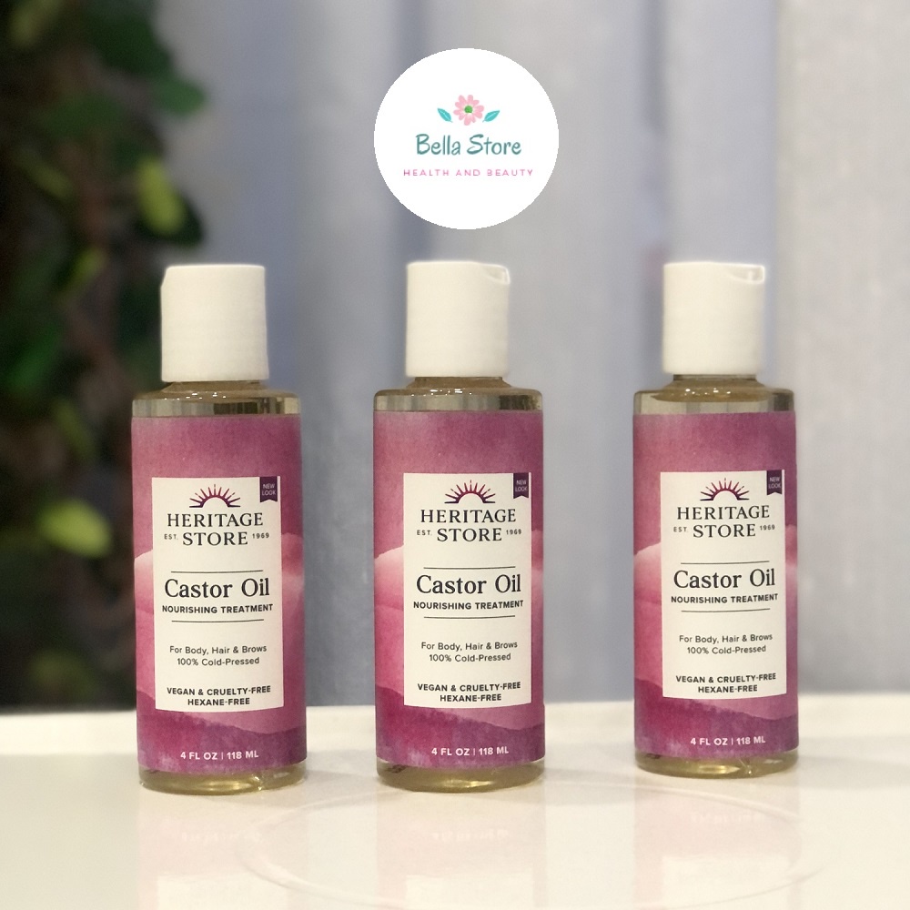 Dầu thầu dầu Castor Oil Heritage Store dưỡng body, tóc, lông mi & lông mày | BigBuy360 - bigbuy360.vn