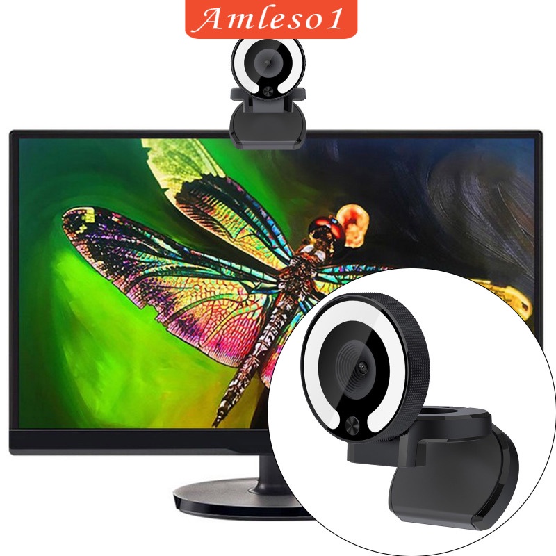 Webcam Amleso1 1080p Có Đèn Led Cho Laptop / Máy Tính Để Bàn | BigBuy360 - bigbuy360.vn