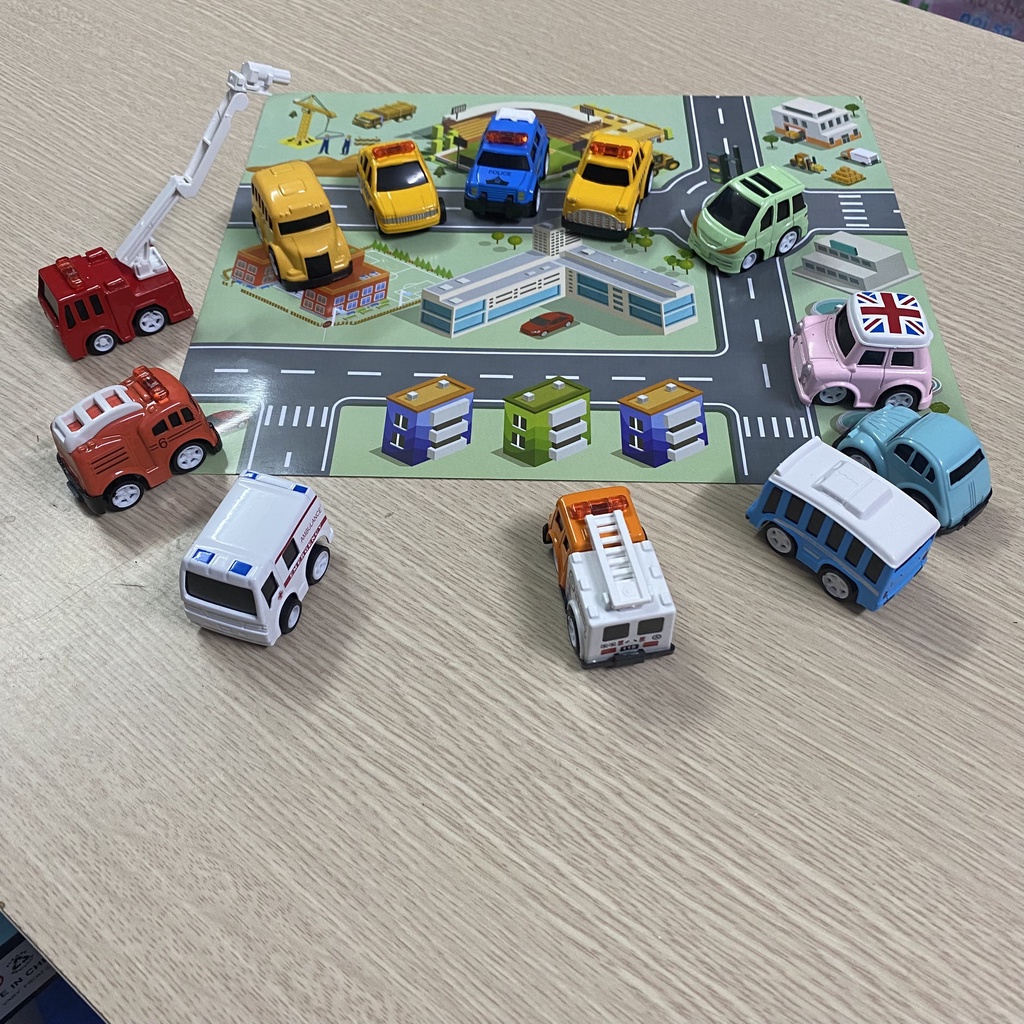 ĐỒ CHƠI TRẺ EM - BỘ 4 8 10 12 XE THÀNH PHỐ CHẠY ĐÀ CAO CẤP CHO BÉ