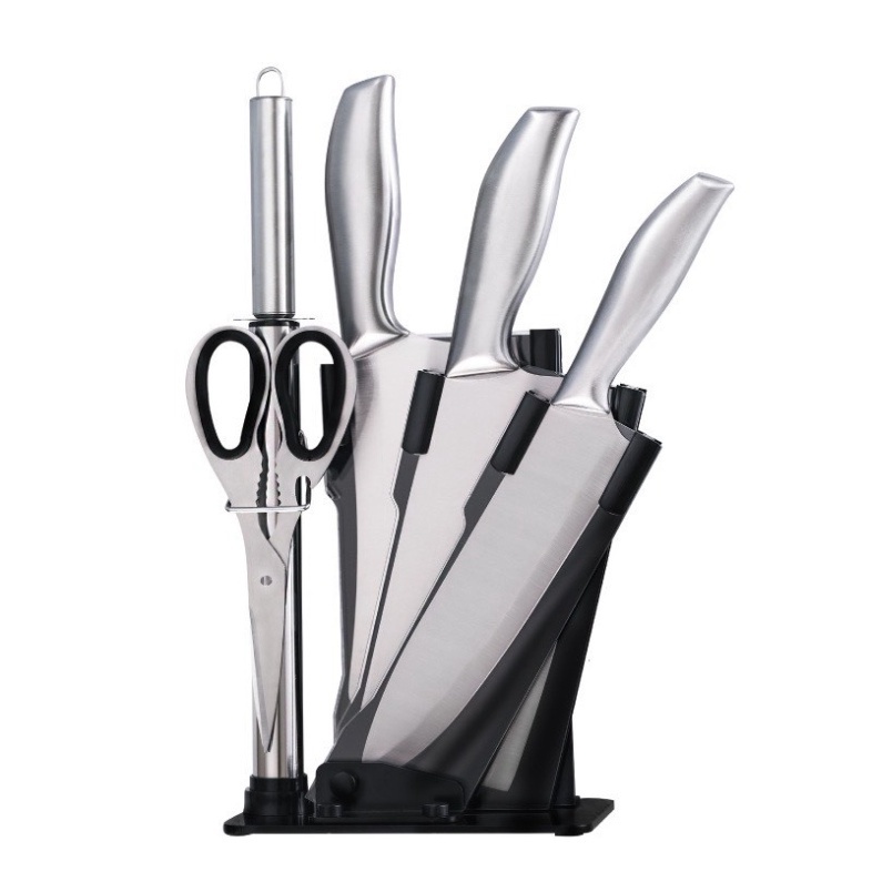 Bộ dao kéo Nhật inox 6 món đúc nguyên khối cao cấp sử dụng cho nhà bếp, kháng khuẩn tốt