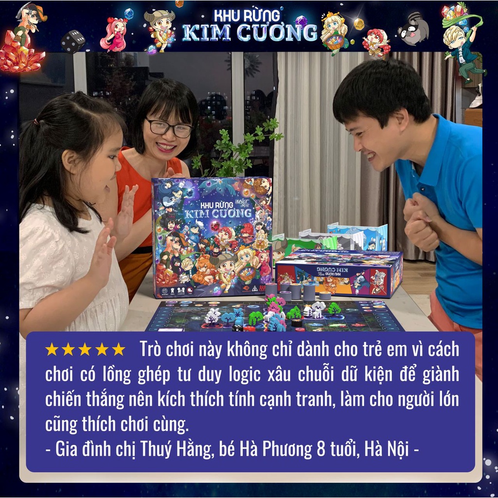 [Mã LIFEMALL2505 giảm 10% đơn 250K] Board game Lớp Học Mật Ngữ - Khu Rừng Kim Cương - Board Game VN