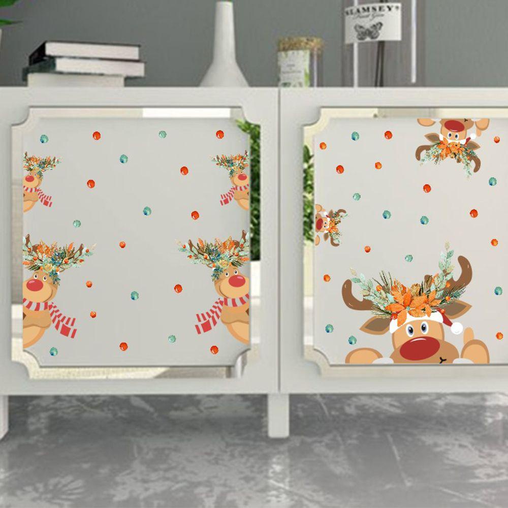 Đề Can Dán Tường / Kính Cửa Sổ Trang Trí Họa Tiết Giáng Sinh Bằng PVC