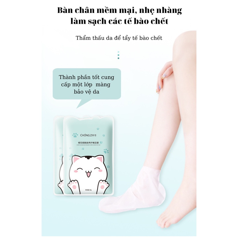 Mặt nạ tay chân Mask dưỡng da tay Mèo, làm trắng da bổ sung collagen cải thiện nếp nhăn, tẩy tế bào chết