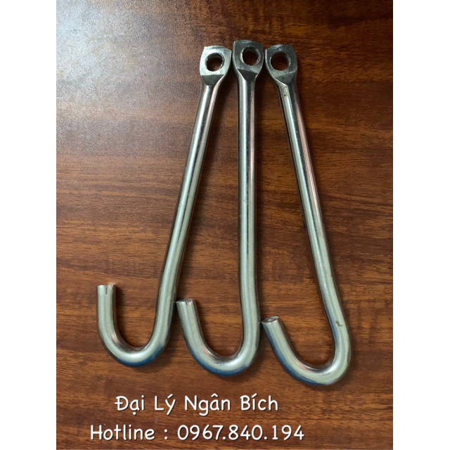 Móc trơn , móc treo quạt trần inox hàng đẹp phi 12mm đủ size 10-35cm