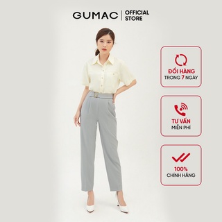 Quần tây nữ thiết kế basic phối khuyên GUMAC đồ công sở thanh lịch QB370