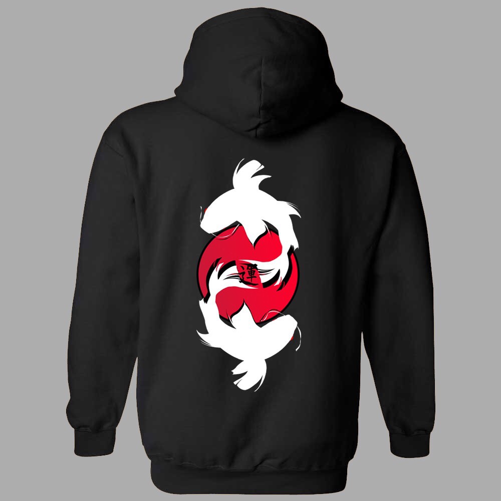 Áo Hoodie nam nữ Vincere Cá Koi phong cách Nhật Bản 100% Cotton