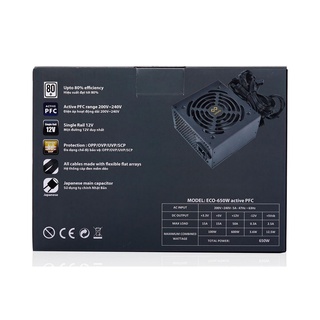 PSU Máy Tính Infinity ECO 650W (80 Plus/Active PFC/Single Rail)