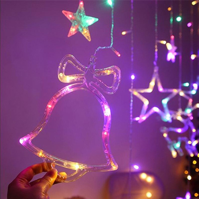 Dây Đèn led 3.6m Hình Ngôi Sao / Chuông Giáng Sinh Trang Trí Trong Nhà / Cây Thông Noel