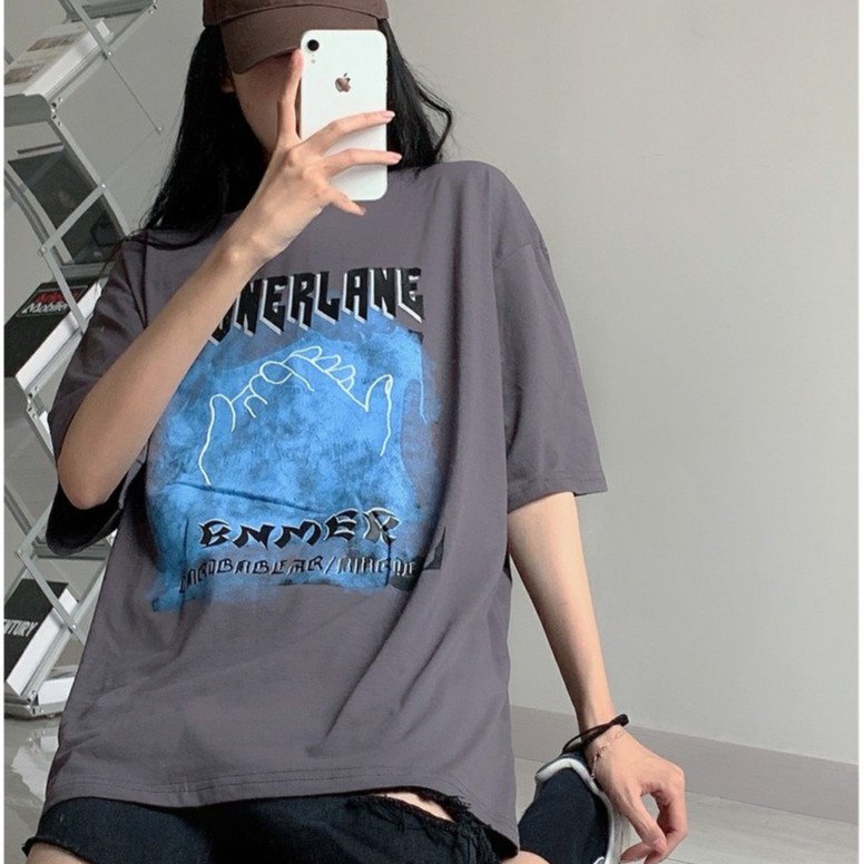 Áo thun tay lỡ nam nữ, áo phông unisex form rộng chất cotton mát mịn thấm hút mồ hôi in hình BÀN TAY | BigBuy360 - bigbuy360.vn