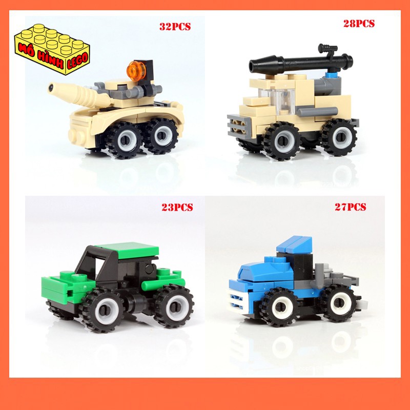 Đồ chơi lắp ráp lego giá rẻ Kazi mô hình phương tiện quân sự các loại mini cho bé