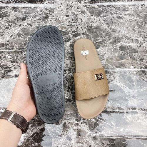 Dép xăng đan nam quai ngang LV cao cấp, dép lê nam quai da thời trang sang trọng FULL BOX - LUX STORE