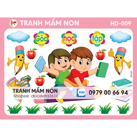 Decal Mầm Non - GÓC HỌC TẬP HT-009