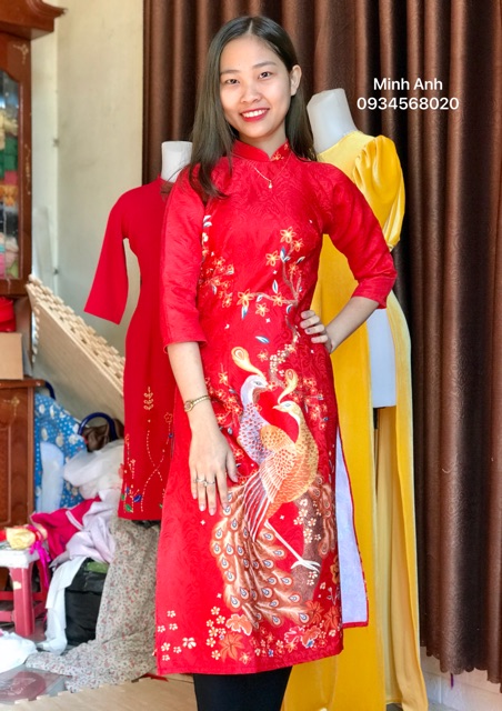 Set áo gấm Hà cúc