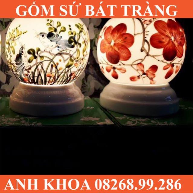 Combo 1 đèn xông tinh dầu size bé + 3 tinh dầu ( chọn mùi) tặng kèm 1 bóng dự phòng - Gốm sứ Bát Tràng Anh Khoa