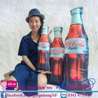 Gối ôm 3d hình coca light 80cm gối ôm an toàn cho bé cưng