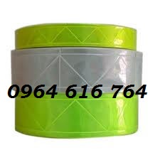 Cuộn dây phản quang nhựa bản 5cm *50m cảnh báo an toàn bảo hộ lao động
