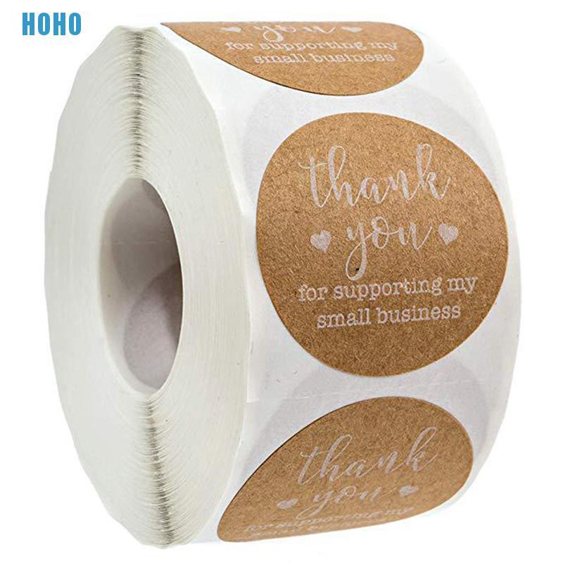 Cuộn 500 Miếng Dán Chữ Thank You Xinh Xắn