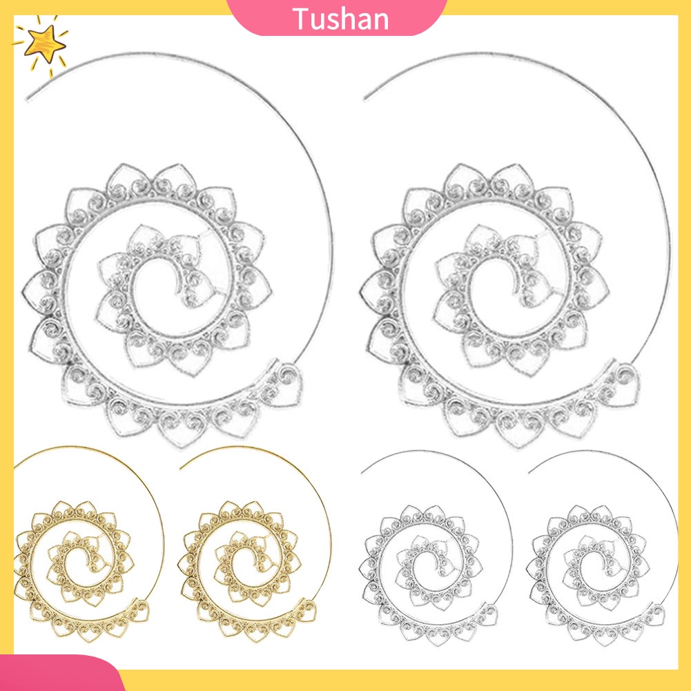 Khuyên Tai Nữ Hình Tròn Xoắn Ốc Thời Trang