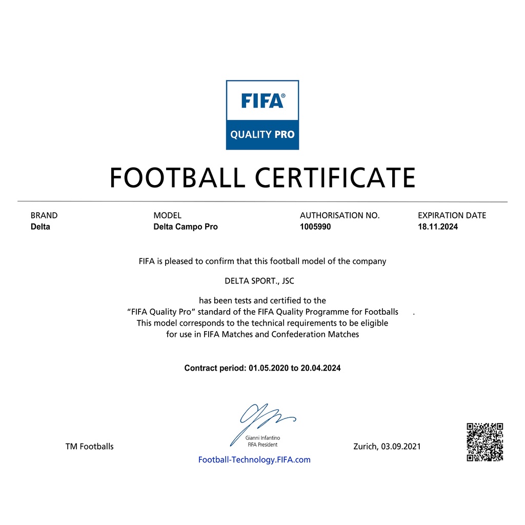 Bóng đá futsal DELTA 3610-4D size 4 da TPU tổng hợp, chơi trên sân cỏ nhân tạo hoặc trong nhà phù hợp từ 12 tuổi