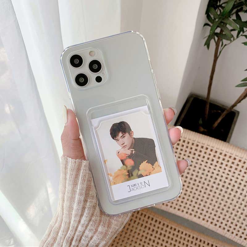 Ốp Điện Thoại Trong Suốt Kèm Ngăn Đựng Thẻ Cho Xiaomi Poco F4 GT F3 M3 X3 NFC M4 M5 X4 X5 Pro Mi 13 12 9T 10T 11T Pro 11 Lite 5G NE Redmi Note 11 11S 10 10S 8 9 7 Pro 10C 9T 9A 9C