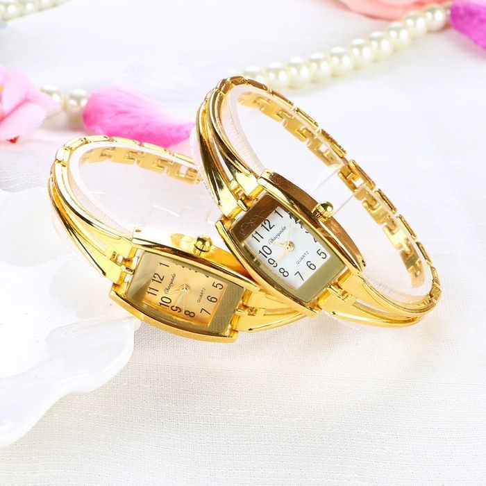 Đồng Hồ Đeo Tay Xi Mạ Vàng Sang Trọng Cho Nữ