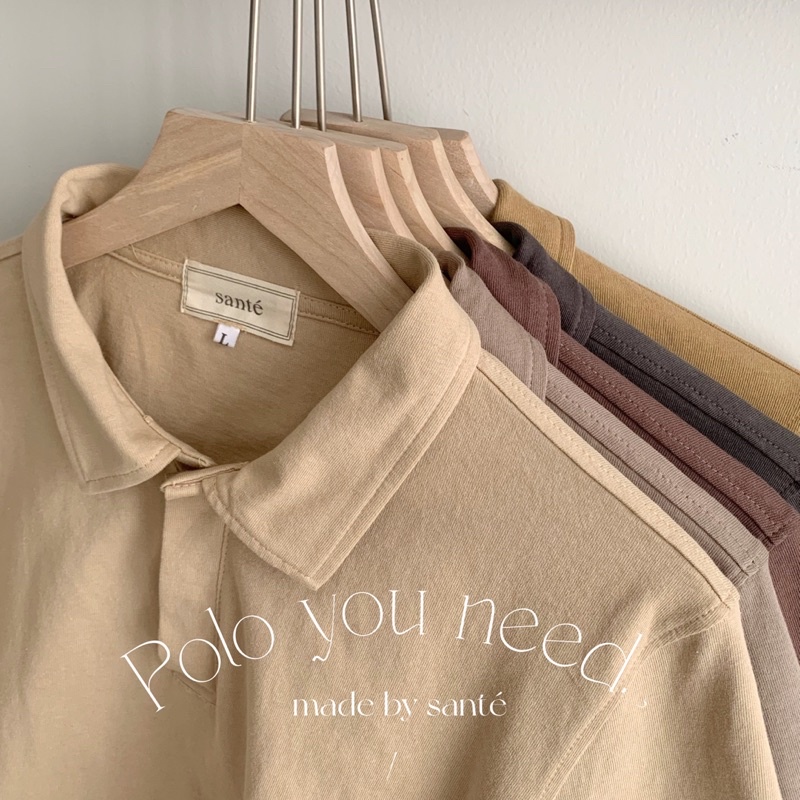 [Mã SRBACK010912 hoàn 20K xu đơn 50K] Áo cotton polo trơn nam BY SANTÉ - chất liệu cotton thoáng mát, thấm hút mồ hôi