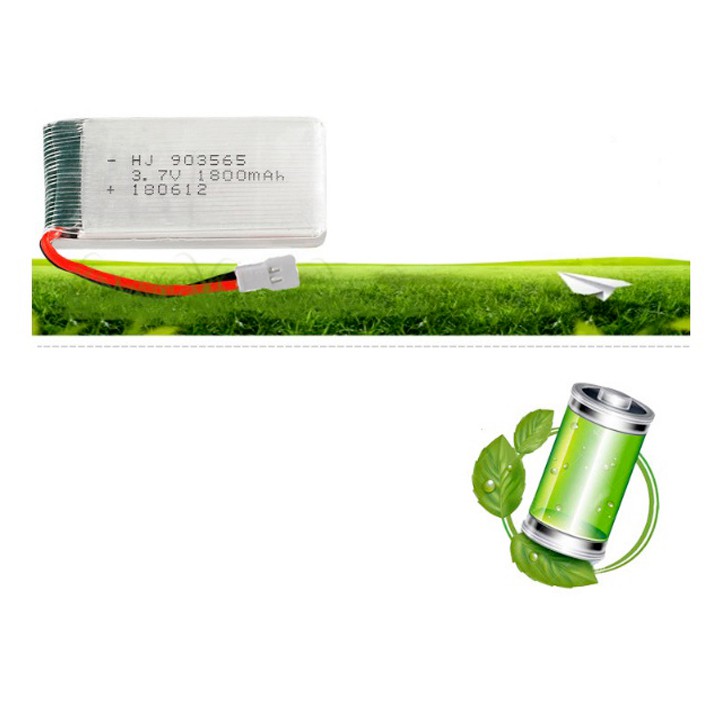 Pin Máy Bay Điều Khiển Dung Lượng Cao 3.7V 1800mAh 25C ( Loại To)