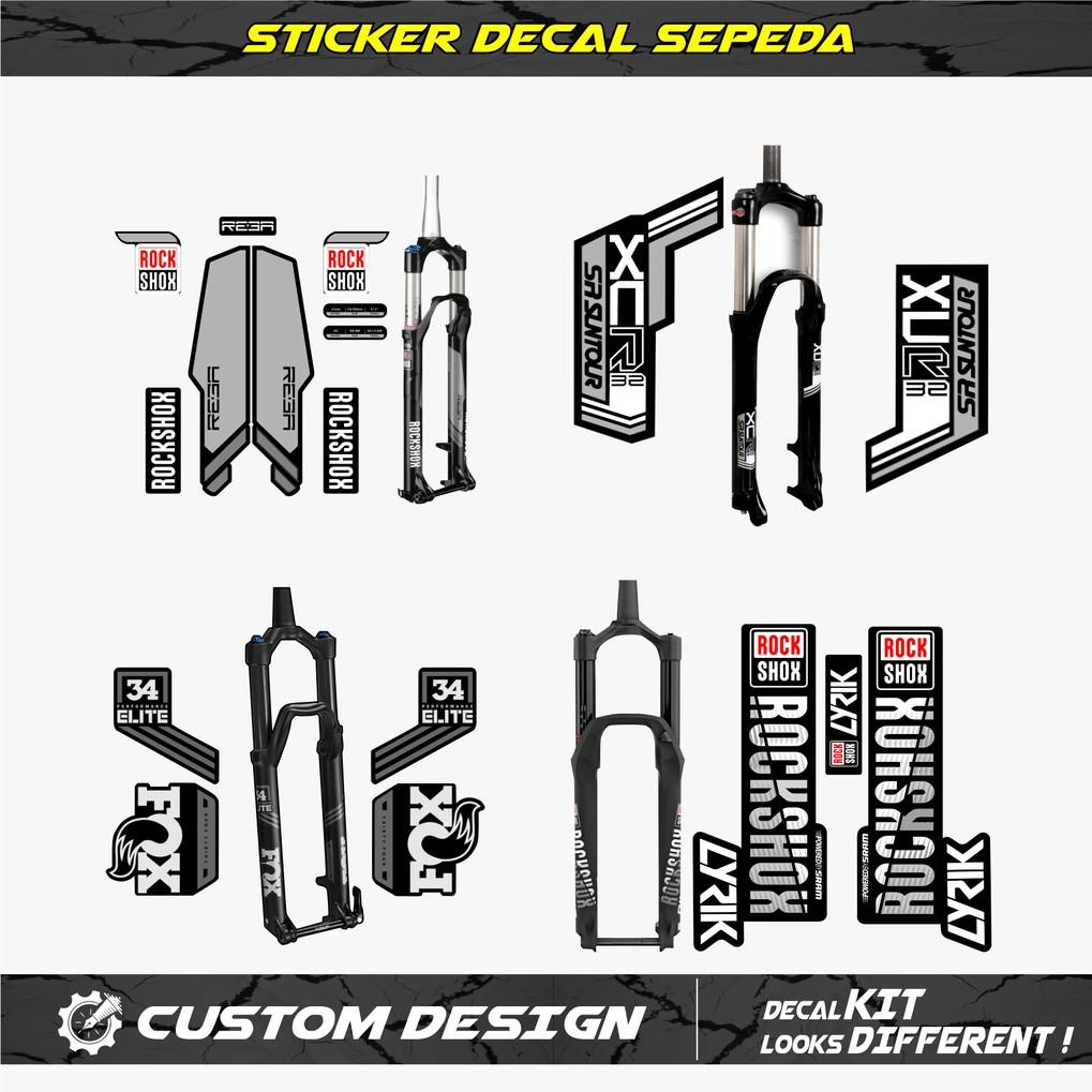 90 STICKER Trang Trí Xe Đạp ROCKSHOX ➔ ❅