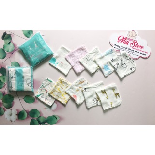 Set 10 khăn sữa sợi tre aden