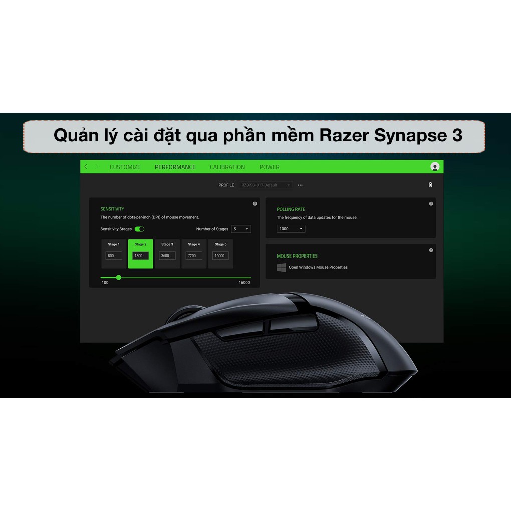 Chuột chuyên game không dây Razer Basilisk X HyperSpeed