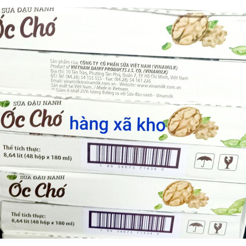 1 thùng 48 hộp sữa đậu nành óc chó vinamilk 180ml hộp 19.10.2021