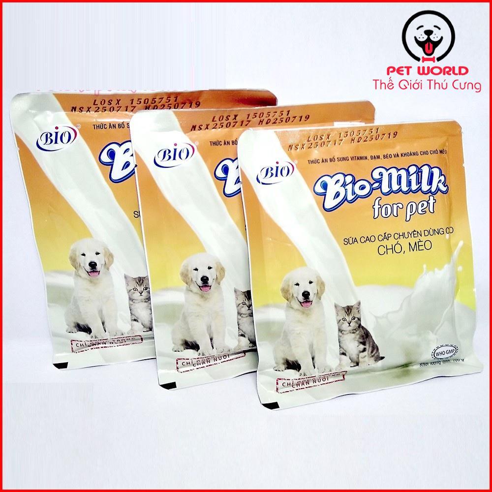 SỮA BỘT CAO CẤP DÙNG CHO CHÓ MÈO BIO MILK 100GR