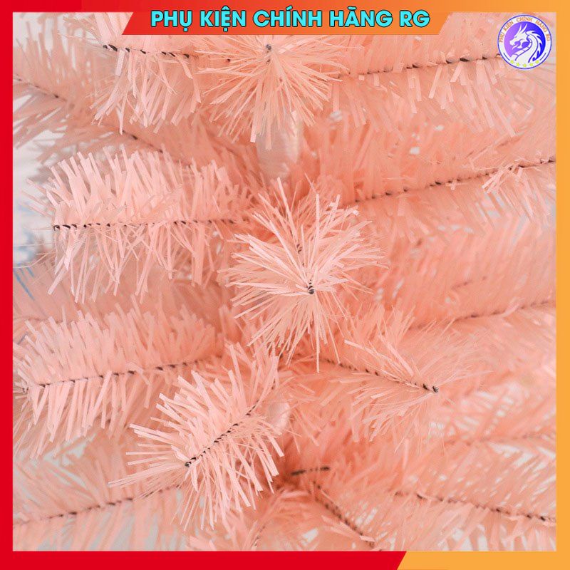 Cây thông noel màu hồng mini để bàn tặng kèm bộ phụ kiện trang trí quả châu cực hot đón giáng sinh