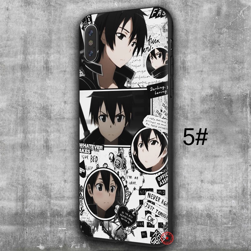 Ốp điện thoại in hình Sword Art Online Kirito thích hợp cho IPHONE SE XR 5 5S 6 6S 7 8 11 PRO MAX PLUS UOL89
