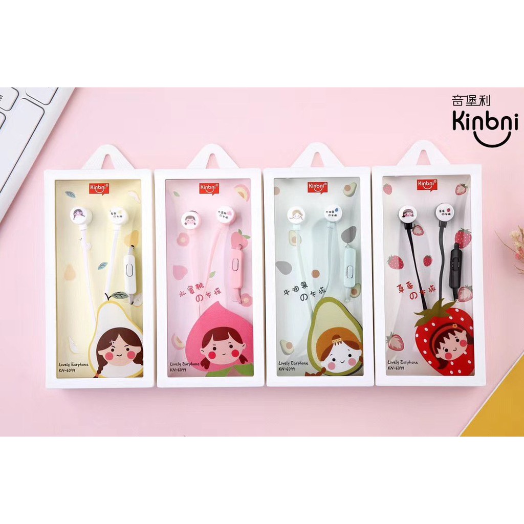 tai nghe đôi cô gái roro jump TNDI12 KN-6099 earphone dễ thương