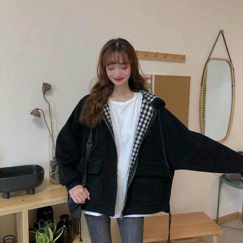 Áo Khoác Mỏng Dáng Rộng Kẻ Sọc Kiểu Hàn Quốc Thiết Kế Mới Cho Nữ