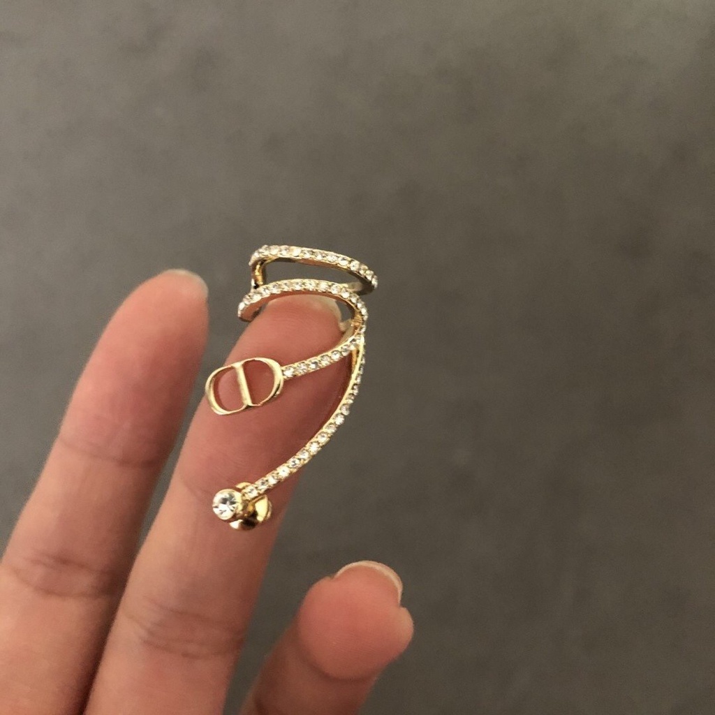 Bông Tai Dior Mạ Bạc 925 Thiết Kế Đơn Giản Phong Cách Retro Thời Trang Cho Nữ