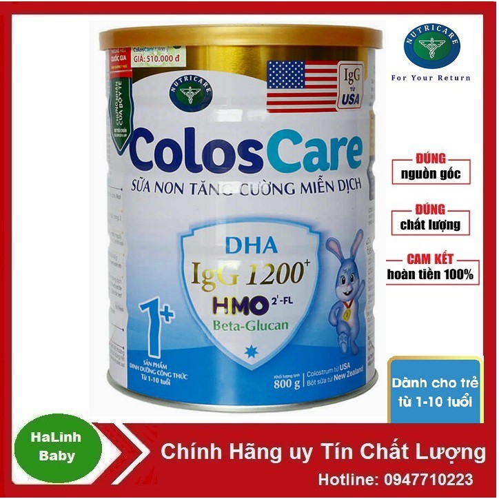 Sữa Non ColosCare 1+ 800g 1200igG [800g]